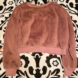 Soft plush crop sweater